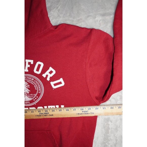 Stanford University Hoodie Pullover Sweatshirt Champion Red Men's Size Small - Picture 6 of 9